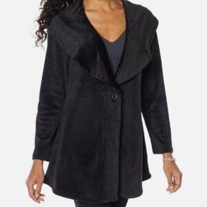 Rhonda Shear Fleece Wrap Cardigan